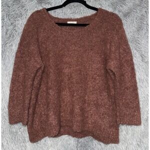 Wrap London Womens Pullover Sweater Alpaca Blend Knit Brown Size UK 14 US 10